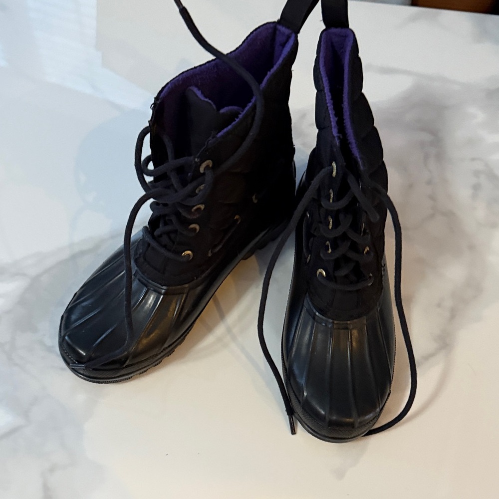 Sperry Black and Purple Winter Boots